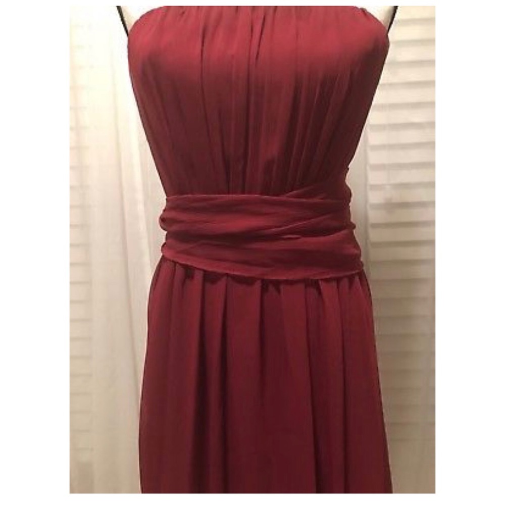 Max & Cleo Strapless Chiffon Dress Sz 12 NWT $148